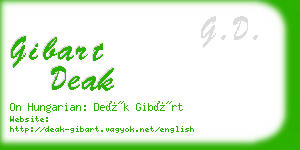 gibart deak business card